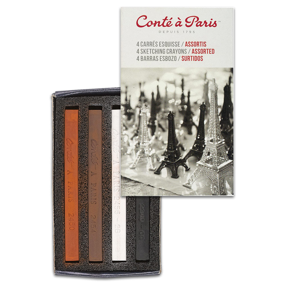 Conte a Paris Sketching Crayons Matchbox Set