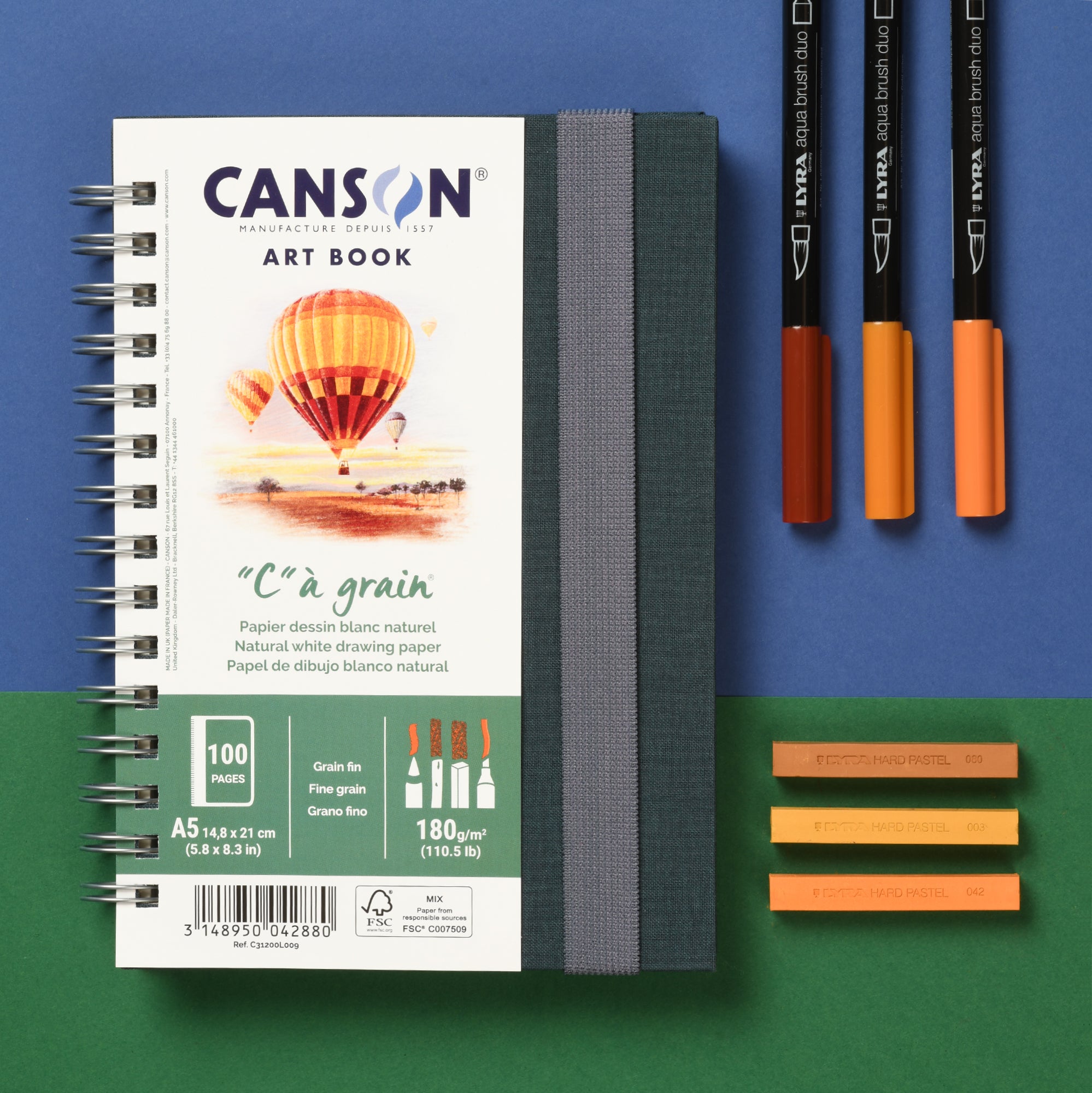 Canson : 1557 : Sketching Pad : Spiral : 30 Sheets : 180gsm : A5