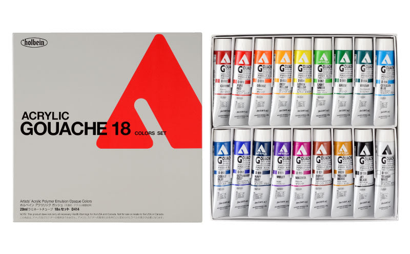 Holbein good acryla acrylic gouache 20ml 20 tubes pastel colors