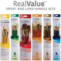 Princeton Real Value, Series 9100, Paint Brush Sets for Acrylic, Oil &  Watercolor Painting, Syn-White Taklon (Rnd 2, 8, 12, Stroke 3/4, Wash 1/2)