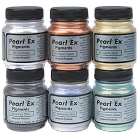 How to use Jacquard Pearl Ex Powdered Pigments with Colored Pencil 