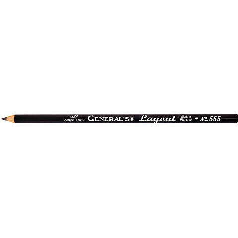  General's Layout Pencil, Extra Black Graphite, Box of
