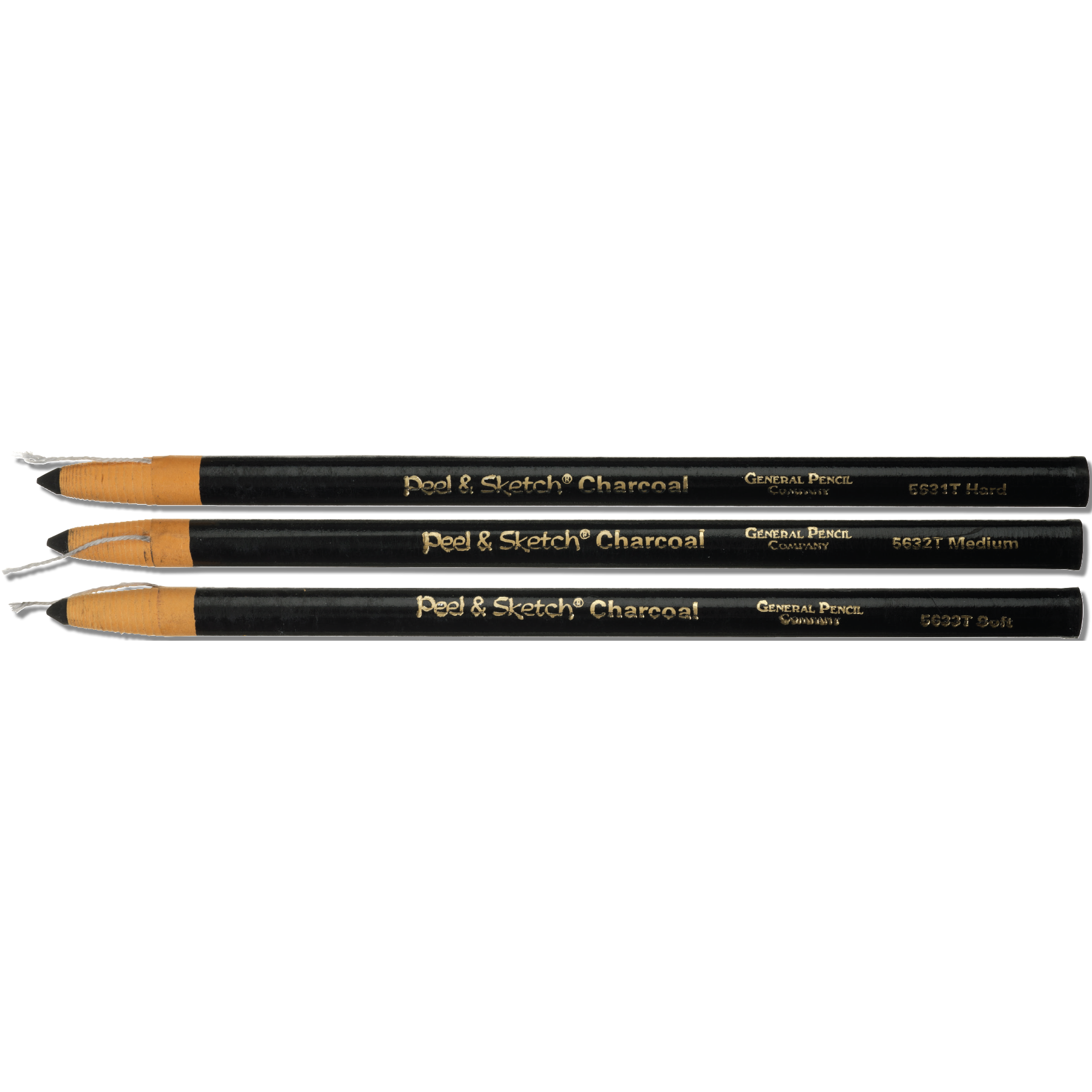 General Pencil Peel & Sketch Charcoal Single - Medium