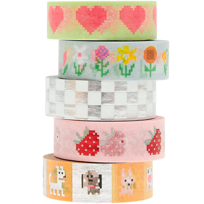 Rico Designs Washi Tape 5-Pack - Pixel Art