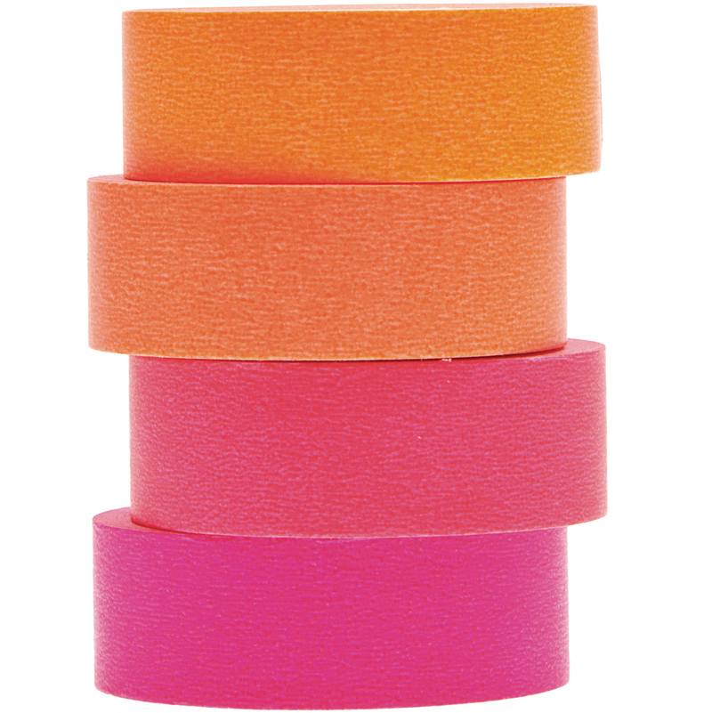 Rico Designs Washi Tape 4-Pack - Neon Reds