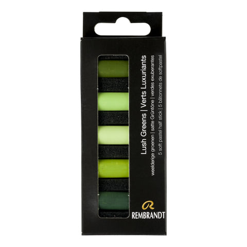 Rembrandt Soft Pastel Half-Stick Set / Lush Greens (Set of 5)