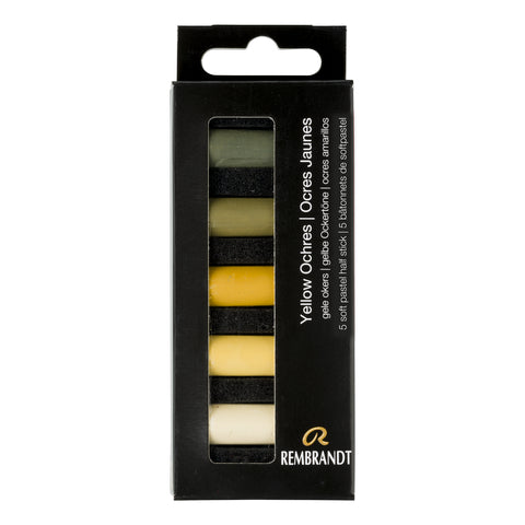 Rembrandt Soft Pastel Half-Stick Set / Amarillo Ocres (Juego de 5)