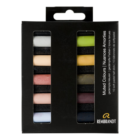 Rembrandt Soft Pastel Half-Stick Set / Colores apagados (Juego de 10)