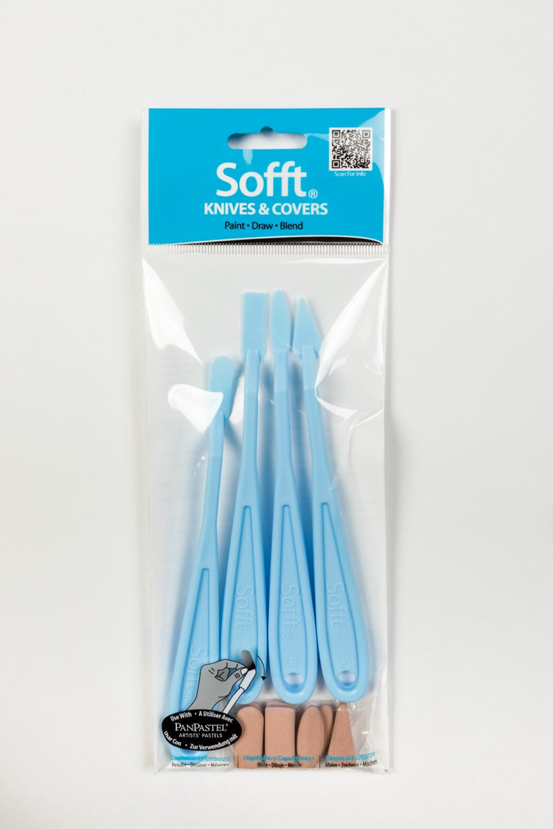 Sofft Tools Knife with Sponge Covers Mixed 4-Pack