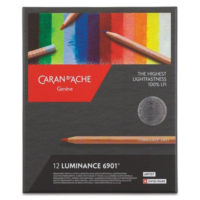 Caran d'Ache Luminance 6901 - Juego de 12 lápices de colores