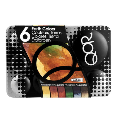 QoR Watercolors Earth Colors 6 x 5ml Tube Set