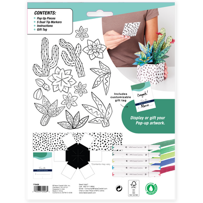 Coloriage Pop Up Faber-Castell : Plantes succulentes