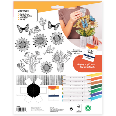 Faber-Castell Pop Up Coloriage : Tournesols et Papillons