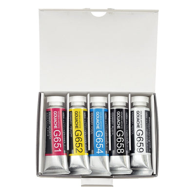 Holbein Artist's Gouache Primary Colors set of 5 - 15ml