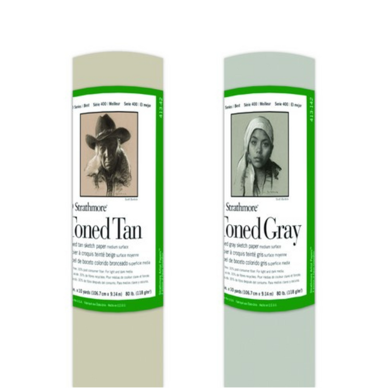 Rouleau de papier à croquis tonique Strathmore série 400