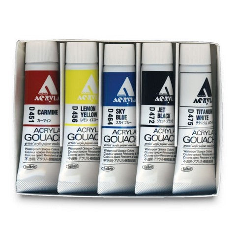 Holbein : Acryla Gouache : 12ml : Sample Set of 5