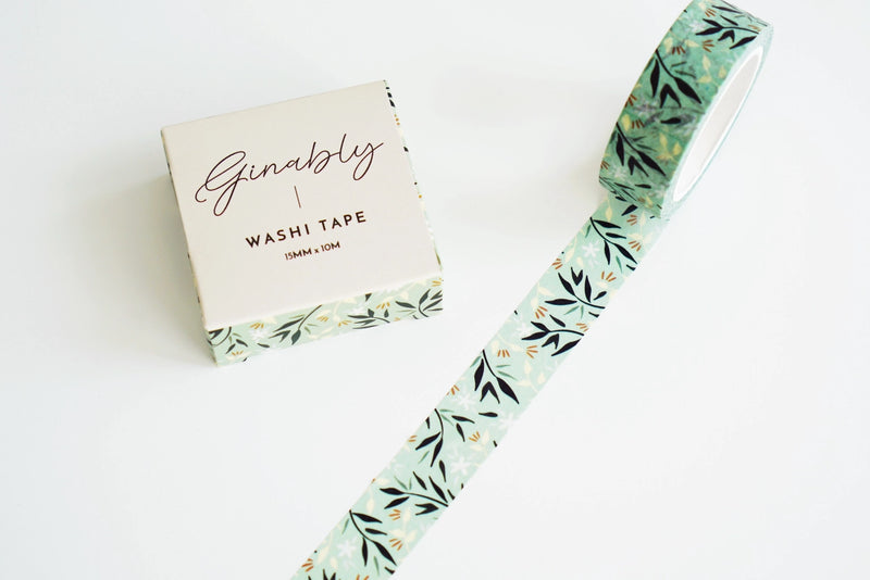 Ginably Light Green Foliage Washi Tape