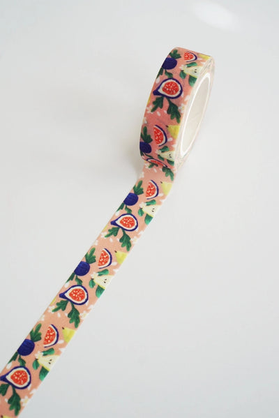 Ginably Coral Fig Pattern Washi Tape