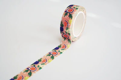 Ginably Coral Fig Pattern Washi Tape