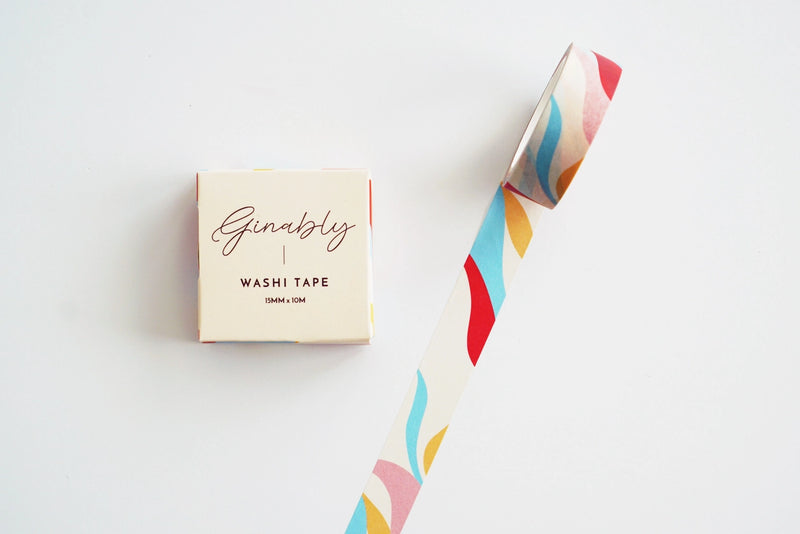 Ginably Retro Wave Pattern Washi Tape