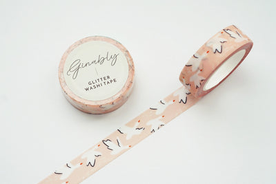 Ginably Swan Pattern Glitter Washi Tape