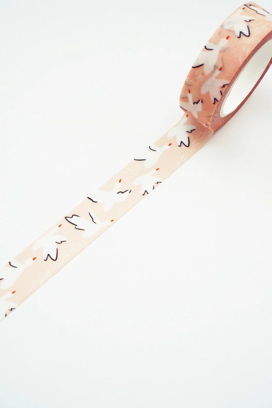 Ginably Swan Pattern Glitter Washi Tape