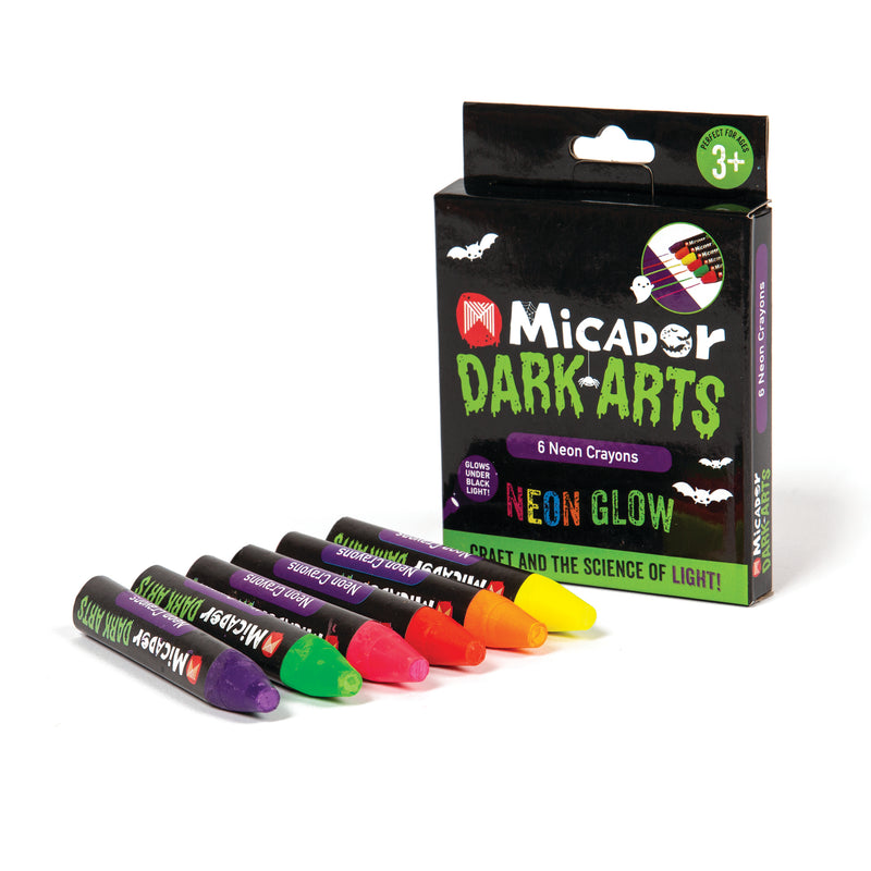 Juego de crayones con brillo de neón Micador Dark Arts