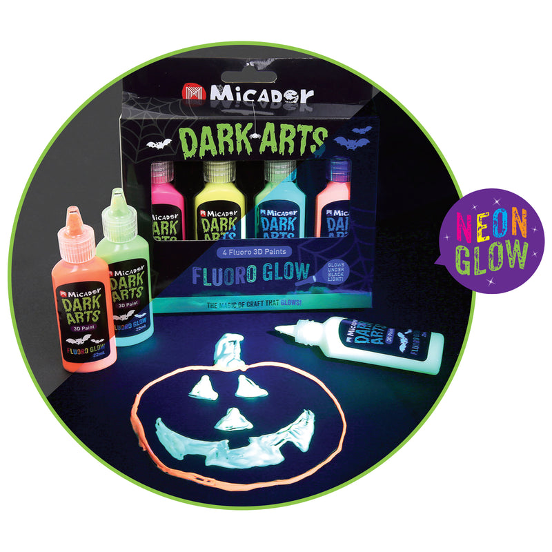 Juego de pinturas 3D Micador Dark Arts Neon Glow