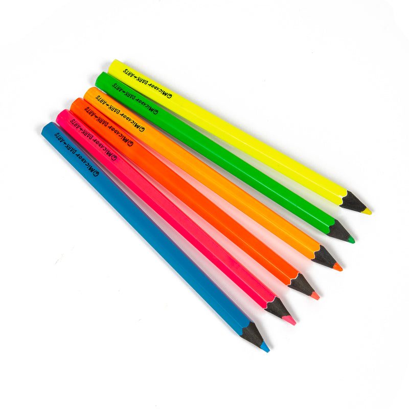 Micador Dark Arts Neon Glow Jumbo Pencils Set