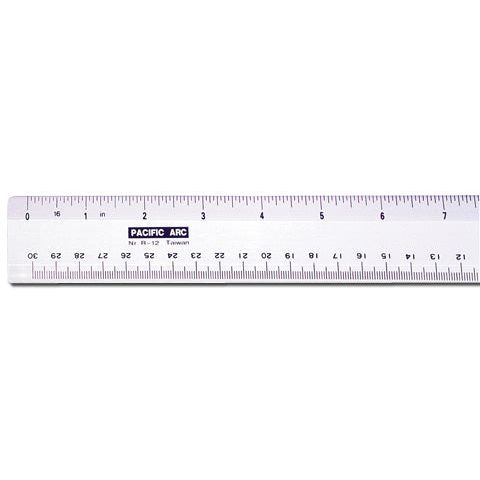 Pacific Arc Clear Plastic Ruler