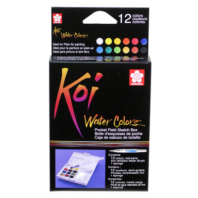 Sakura Koi Watercolors Pocket Field Sketch Box 12-Color Set