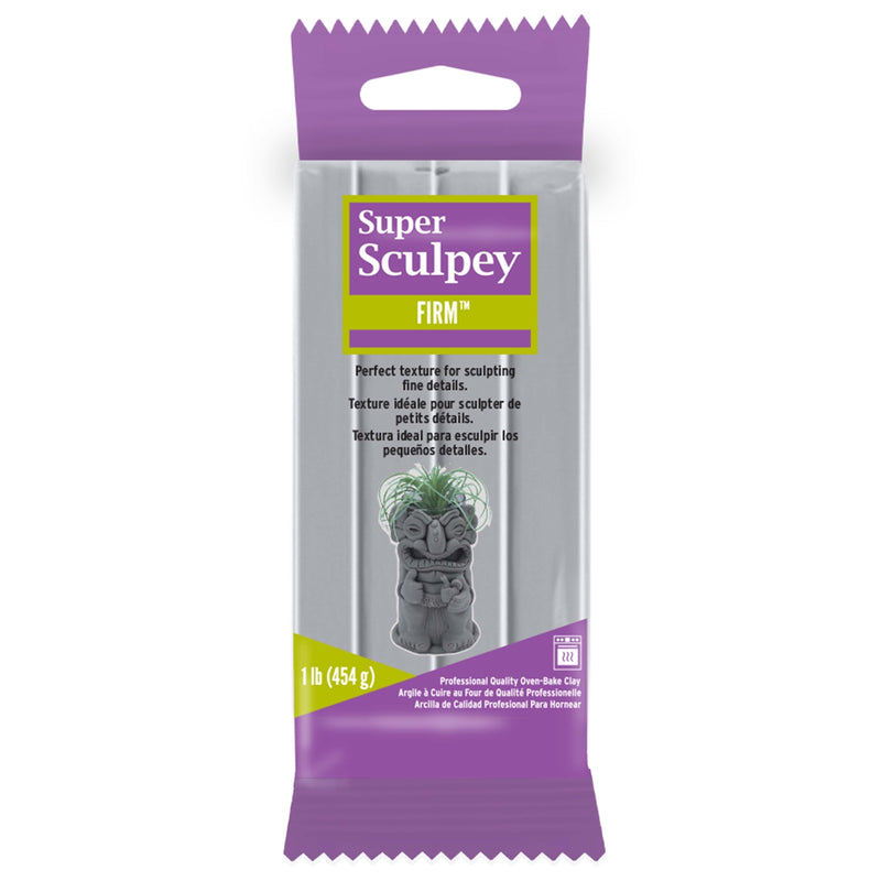 Arcilla de modelado gris firme Super Sculpey