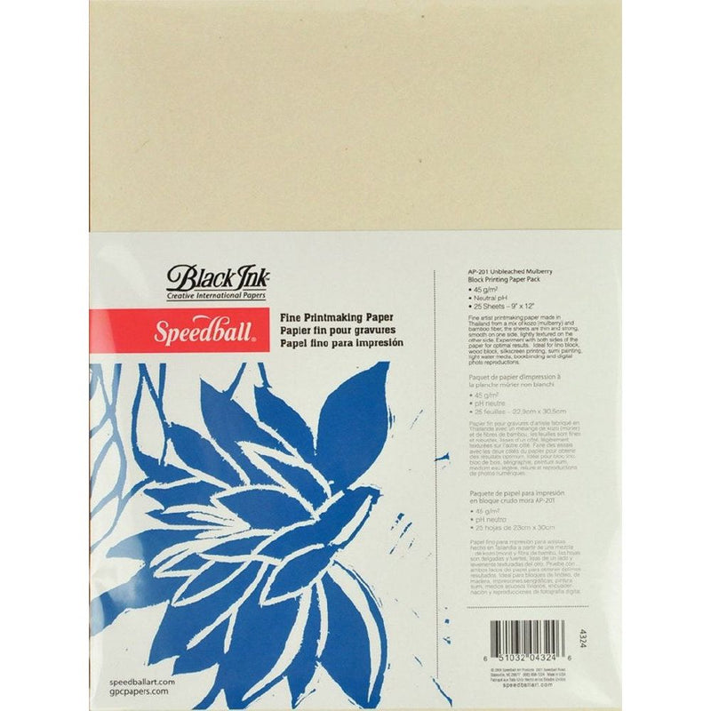 Speedball Unbleached Mulberry Printmaking Paper