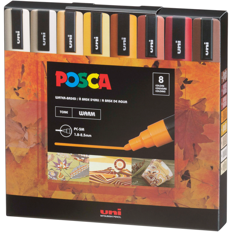 POSCA Paint Marker Set - PC-5M Warm Tones Set of 8