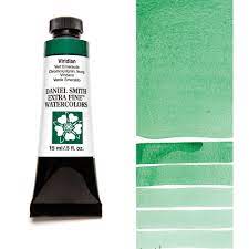 Tubos de acuarela extrafinos Daniel Smith (colores verdes)