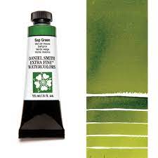 Tubos de acuarela extrafinos Daniel Smith (colores verdes)