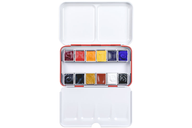 Federal Color Tonic Watercolor Half Pan 12-Color Set / Gold Tin