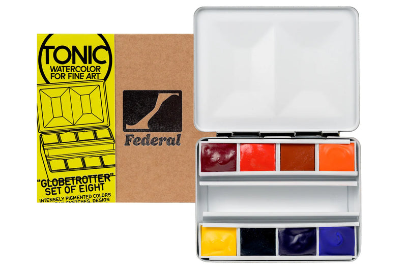 Federal Color Tonic Watercolors, Globetrotter Set of 8