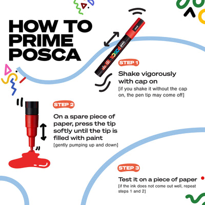 POSCA Paint Marker Set - PC-5M Warm Tones Set of 8