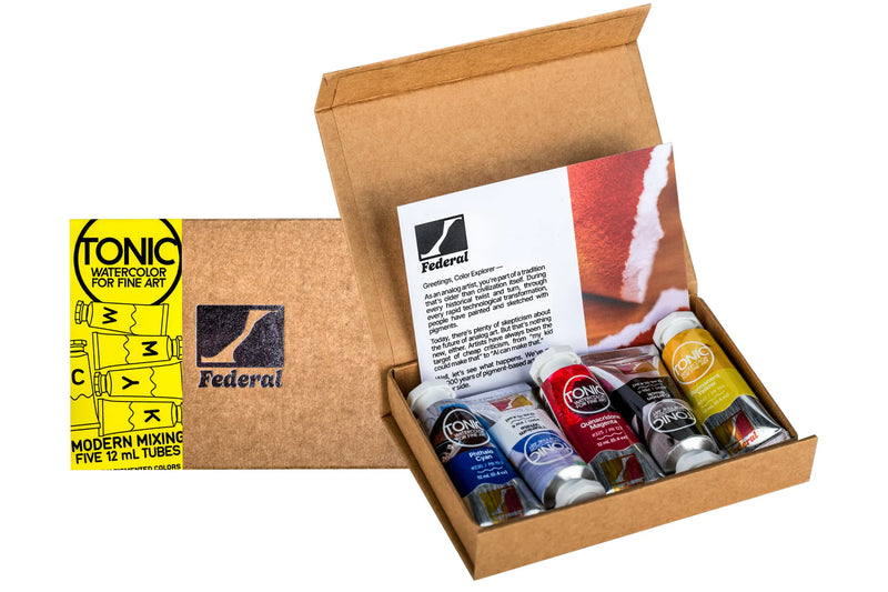 Federal Color Tonic Watercolor, 12 mL Tubes, Modern Mixing Set of 5