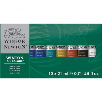 Winsor &amp; Newton Winton Ensemble de peinture à l'huile | 10 x 21 ml