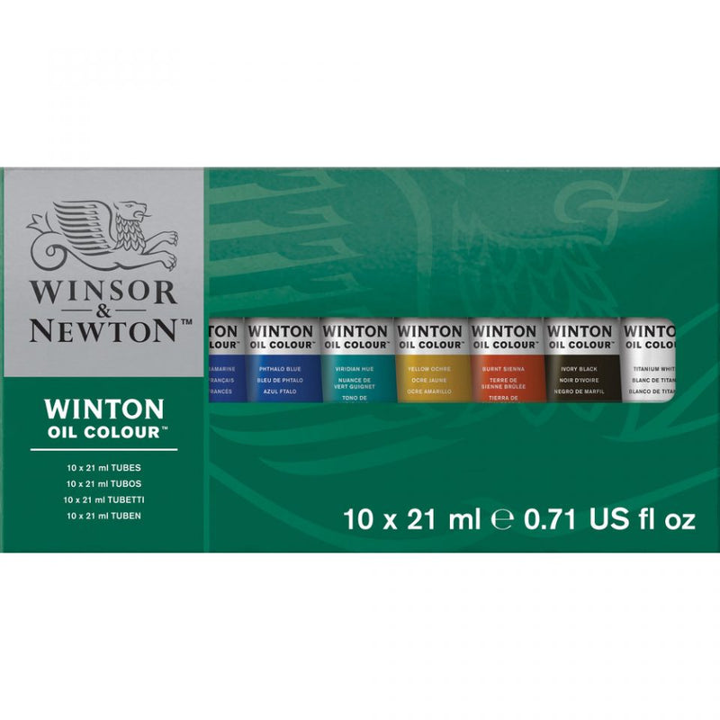 Winsor &amp; Newton Juego de pintura al óleo Winton | 10x21ml
