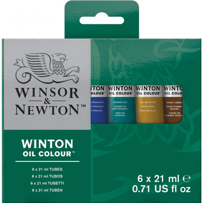 Winsor &amp; Newton Winton Ensemble de peinture à l'huile | 6x21 ml
