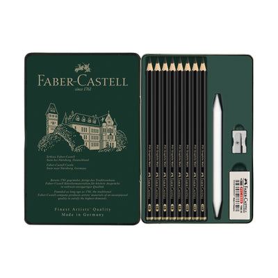 Faber-Castell Pitt Graphite Matte Pencil Juego de lata de 11 piezas 
