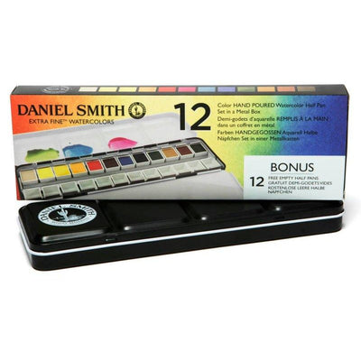 Daniel Smith Hand Poured Watercolor Half Pan Set in Metal Box