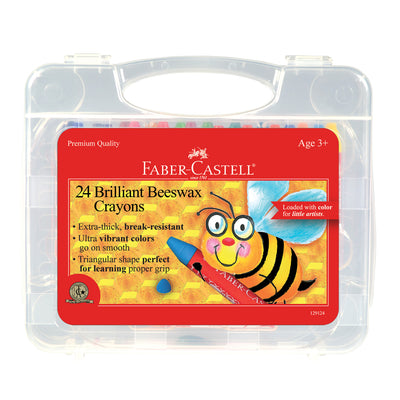 Faber-Castell Brilliant Beeswax Crayon Set in Storage Case