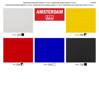 Juego de mezcla de pintura acrílica Royal Talens Amsterdam Standard Series | 5x120ml