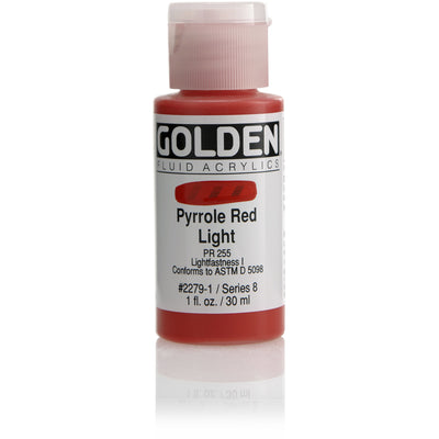 Couleurs acryliques fluides dorées (couleurs rouges)
