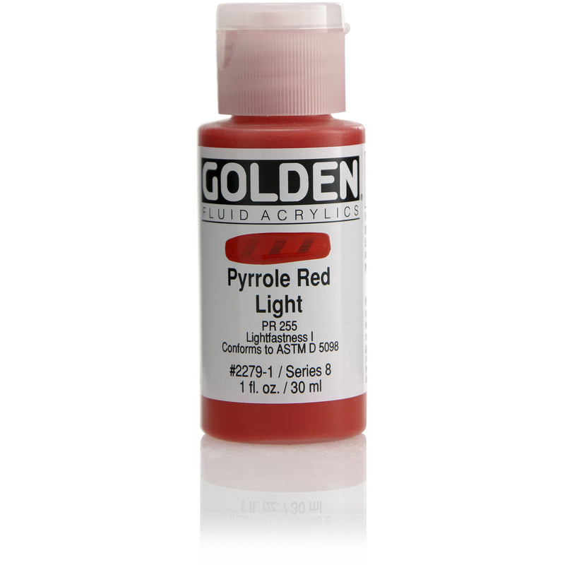 Colores acrílicos fluidos dorados (colores rojos)