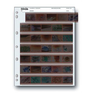 Print File Archival 35mm Negative Preservers, 7-Strips of 5-Frames